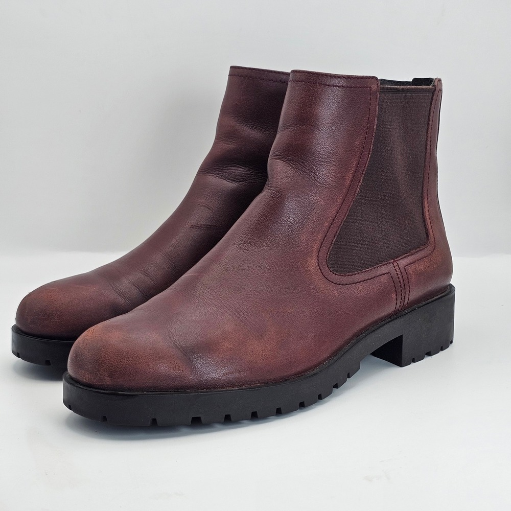Cole Haan Stanton Womens 8 B Waterproof Chelsea Boots Brandy Wine W07905
